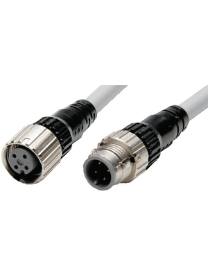 Omron Industrial Automation - XS5HD421C80A - Sensor cable M12 Plug Open 1.00 m, XS5HD421C80A, Omron Industrial Automation
