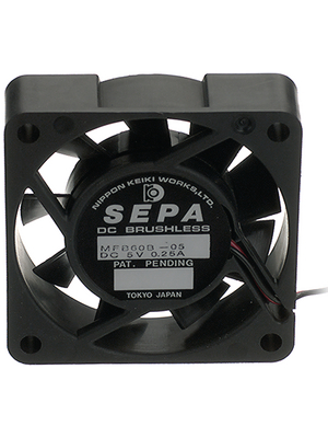 Sepa - MFB60D05 - Axial fan DC 60 x 60 x 16 mm 25.2 m3/h 5 VDC 0.9 W, MFB60D05, Sepa