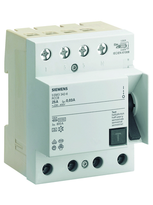 Siemens - 5SM3 344-6 - FI circuit-breakers 40 A 30 mA 4 230...400 VAC, 5SM3 344-6, Siemens