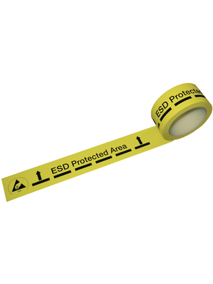 Statech Systems - 12S3100 - ESD marking tape yellow / black 50 mmx33 m, 12S3100, Statech Systems