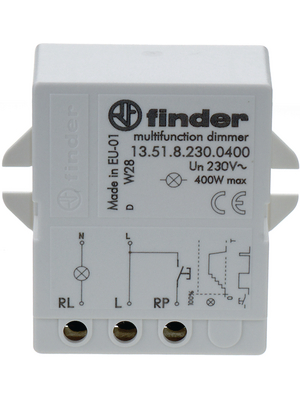 Finder - 15.51.8.230.0400 - Step switch with dimmer 230 VAC 400 W, ohmic load, 15.51.8.230.0400, Finder