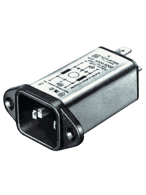 Schurter - 4300.5051 - Power inlet with filter 1 A 250 VAC, 4300.5051, Schurter