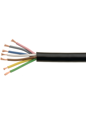 Kabeltronik - LIFYY 2X0,25 MM2 - Control cable 2 x 0.25 mm2 unshielded Bare copper stranded wire black, LIFYY 2X0,25 MM2, Kabeltronik