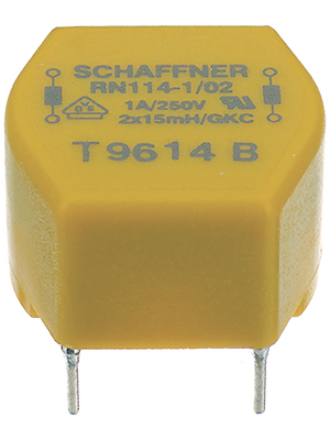 Schaffner - RN114-3/02 - Inductor, radial 2 mH  (2x) 3 A  (2x), RN114-3/02, Schaffner