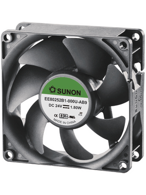 Sunon - EE80252B2-000U-A99 - Axial fan DC 80 x 80 x 25 mm 41 m3/h 24 VDC 1.8 W, EE80252B2-000U-A99, Sunon
