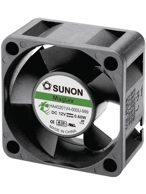 Sunon - HA40201V4-0000-999 - Axial fan DC 40 x 40 x 20 mm 9.35 m3/h 12 VDC 0.6 W, HA40201V4-0000-999, Sunon