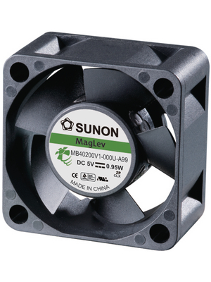 Sunon - MB40200V1-000U-A99 - Axial fan DC 40 x 40 x 20 mm 8.9 m3/h 5 VDC 1.0 W, MB40200V1-000U-A99, Sunon