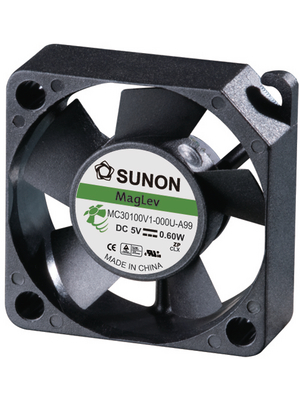 Sunon - MC30100V1-000U-A99 - Axial fan DC 30 x 30 x 10 mm 5.5 m3/h 5 VDC 0.6 W, MC30100V1-000U-A99, Sunon