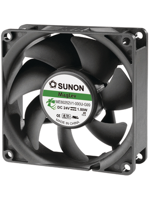 Sunon - ME80252V1-000U-A99 - Axial fan DC 80 x 80 x 25 mm 41 m3/h 24 VDC 1.8 W, ME80252V1-000U-A99, Sunon