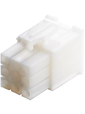 TE Connectivity - 172170-1 - Pin housing Pitch4.14 mm Poles 3 x 4 Multi row / Free hanging/cable mount / straight / accepts male or female contacts MATE-N-LOK Mini Universal, 172170-1, TE Connectivity
