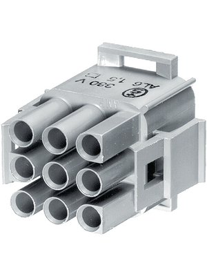 TE Connectivity - 350720-4 - Plug housing Pitch6.35 mm Poles 3 x 3 accepts male or female contacts / Multi row MATE-N-LOK Universal, 350720-4, TE Connectivity