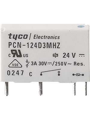 TE Connectivity - PCN-112D3MHZ - PCB power relay 12 VDC 120 mW, PCN-112D3MHZ, TE Connectivity