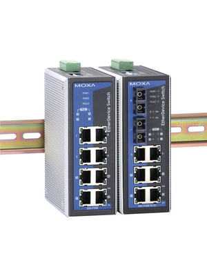 Moxa - EDS-P308-S-SC - Switch 7x 10/100 (4x PoE) 1x 100FX SC/SM, EDS-P308-S-SC, Moxa