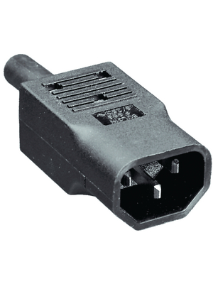 Bulgin - PX0686 - Cable device plug, C14 N/A black, PX0686, Bulgin