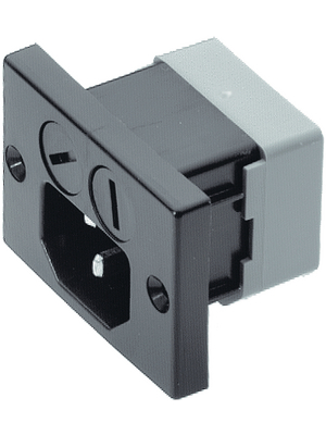 Schurter - 0040.5000.2 - Plug C14 Faston 4.8 x 0.8 mm 10 A/250 VAC black Screw mounting L + N + PE, 0040.5000.2, Schurter