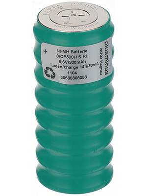 Varta Microbattery - 8/CP300 H - NiMH Battery pack 9.6 V 300 mAh, 8/CP300 H, Varta Microbattery