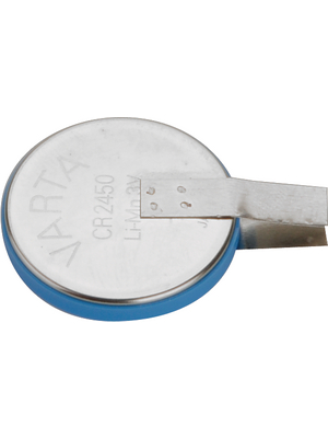 Varta Microbattery - CR2450KM.LF - Button cell battery with lugs Lithium 3 V 560 mAh, CR2450KM.LF, Varta Microbattery