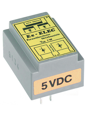 Ex-Elec - VGS1 UNIPOLAR 5 VDC/1 W - DC power supply 1 W 2 outputs, VGS1 UNIPOLAR 5 VDC/1 W, Ex-Elec
