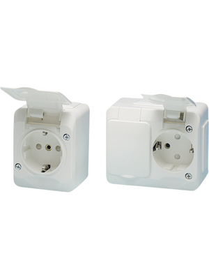 Schneider Electric - 183507000 - Safety socket 58 x 65 x 42 mm 16 A F (CEE 7/4) polar white, 183507000, Schneider Electric