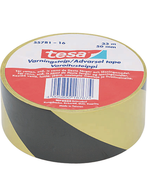 Tesa - 60760PV1 - Warning adhesive tape, 50mmx33m yellow/black 50 mmx33 m, 60760PV1, Tesa
