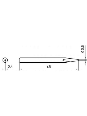 Weller - 4SPI15213 - Soldering tip Needle shape 0.8 mm, 4SPI15213, Weller