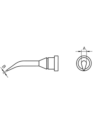 Weller - LT 1SLX - Soldering tip Round shape, bent 30, narrow, LT 1SLX, Weller
