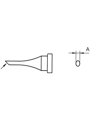 Weller - LT 4 - Soldering tip Round shape beveled 45, narrow, LT 4, Weller