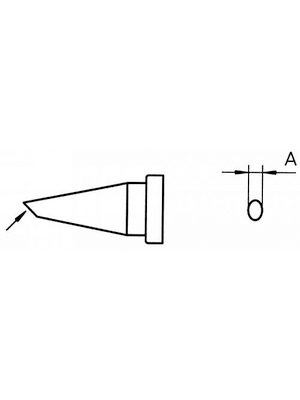 Weller - LT F - Soldering tip Round shape beveled 45, LT F, Weller