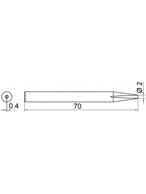 Weller - 4SPI40224-1 - Soldering tip Chisel shaped 2.0 mm, 4SPI40224-1, Weller