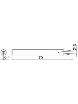 Weller - 4SPI40225-1 - Soldering tip Chisel shaped 3.0 mm, 4SPI40225-1, Weller
