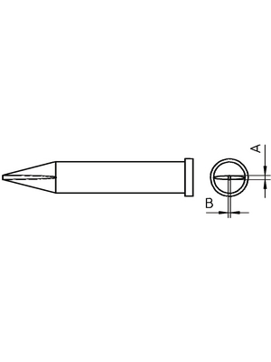Weller - XT H - Soldering tip Chisel shaped 0.8 mm, XT H, Weller