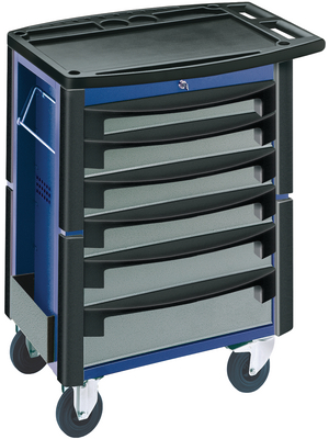 Stahlwille - 97/6BK - Workshop trolley with 6 drawers 677 x 443 x 917 mm blue, 97/6BK, Stahlwille