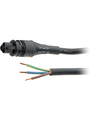 Wieland - 96.232.1034.1 - Mains cable Plug L1-N-PE Cable 1 m, 96.232.1034.1, Wieland