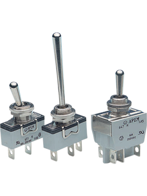 Apem - 637H/2X2084 - Industrial toggle switch (on)-off-(on) 1PLever 50 mm, 637H/2X2084, Apem