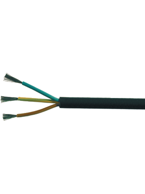 Kabeltronik - H05RR-F3G1,0 MM2 - Mains cable   3 x1.00 mm2 Bare copper stranded wire unshielded Rubber black, H05RR-F3G1,0 MM2, Kabeltronik