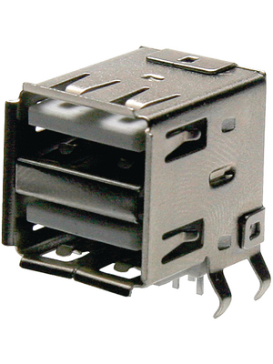 Wrth Elektronik - 61400826021 - Dual socket, horzontal USB A 2 x 4P THD, 61400826021, Wrth Elektronik