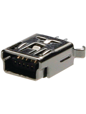 Wrth Elektronik - 651005136421 - Socket, vertical mini-USB B 5P THD, 651005136421, Wrth Elektronik