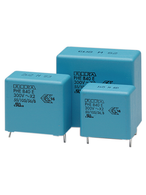 KEMET - PHE840EA5100MA01R17 - X2 capacitor, 10 nF, 300 VAC, PHE840EA5100MA01R17, KEMET