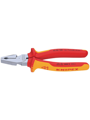 Knipex - 02 06 180 - Combination Pliers VDE 180 mm, 02 06 180, Knipex