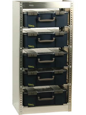 Raaco - S221 CARRYLITE REOL 5X150-9 SA - Assortment box shelf system 486 x 992 mm, S221 CARRYLITE REOL 5X150-9 SA, Raaco