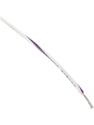 Alpha Wire - 3055 WV001 - Stranded wire, 0.82 mm2, purple/white Stranded tin-plated copper wire PVC, 3055 WV001, Alpha Wire