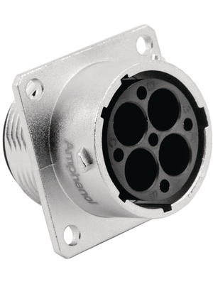 Amphenol - RT0016-4SNH - Square flange receptacle RT360 Poles=4 N/A Female Housing size16, RT0016-4SNH, Amphenol