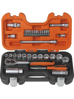 Bahco - S330 - Socket wrench set 1/4" / 3/8" 280 mm, S330, Bahco