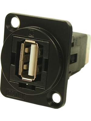 Cliff - CP30209NMB - USB Adapter in XLR Housing 1 x USB 2.0 A, 1 x USB 2.0 B 4P, CP30209NMB, Cliff
