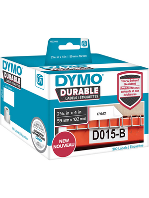 Dymo - 1933088 - Durable Shipping Label, 102 x 59 mm, black on white, 1 x 300, 1933088, Dymo