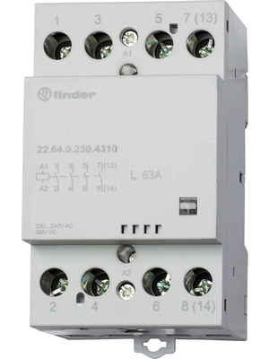 Finder - 22.64.0.024.4310 - Contactor, 15 kW, 4 NO, 22.64.0.024.4310, Finder