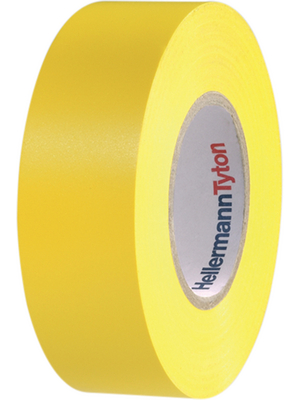 HellermannTyton - HTAPE-FLEX1000+19X20 PVC YE - PVC Insulation Tape yellow 19 mmx20 m, HTAPE-FLEX1000+19X20 PVC YE, HellermannTyton