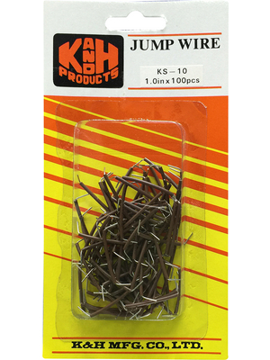 K & H - JUMP WIRE KS-10 - Jumper wire brown 25 mm PU=Pack of 100 pieces, JUMP WIRE KS-10, K & H