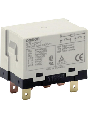 Omron Industrial Automation - G7L-2A-T 12DC - PCB power relay, 12 VDC, 1.9 W, G7L-2A-T 12DC, Omron Industrial Automation
