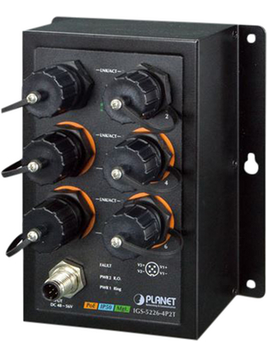 Planet - IGS-5226-4P2T - Industrial Ethernet Switch 6x 10/100/1000 RJ45, IGS-5226-4P2T, Planet